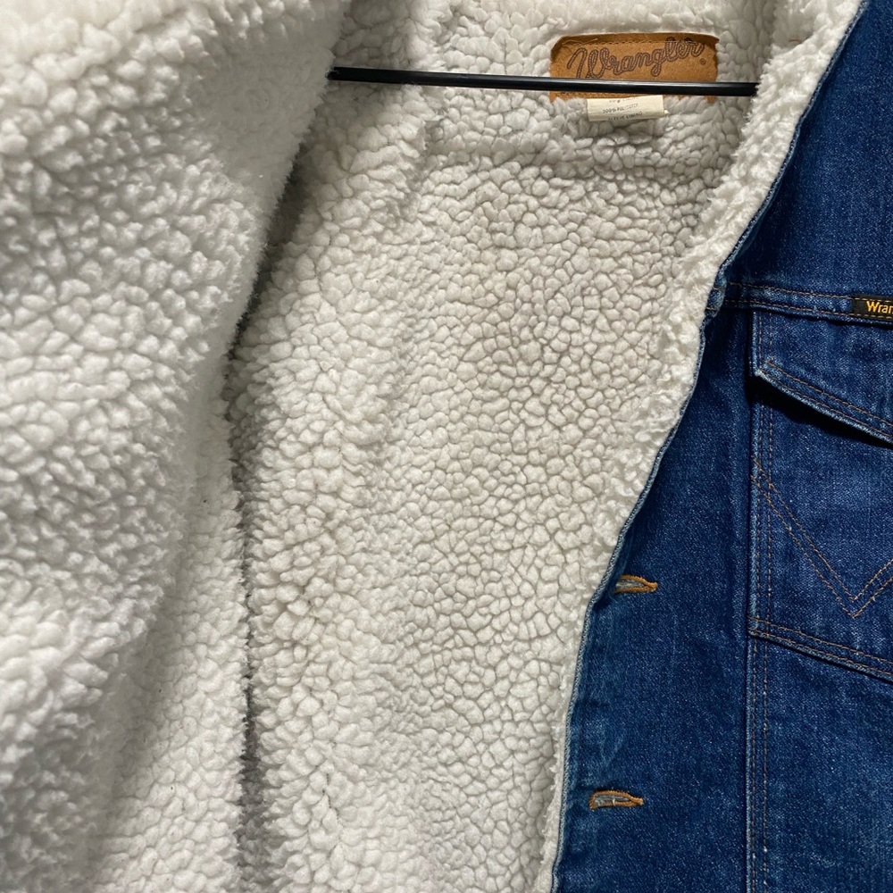 Wrangler Vintage Denim Sherpa Lined Jacket XL